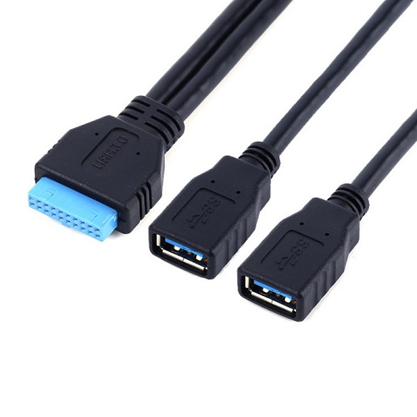 Inconntec USB 3.0 20Pin IDC to 3.0 AFx2pcs Y Cable