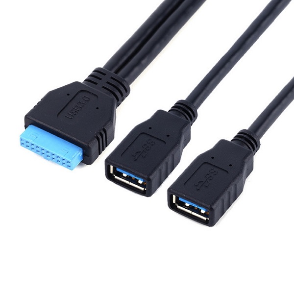 Inconntec USB 3.0 20Pin IDC to 3.0 AFx2pcs Y Cable