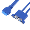 Inconntec USB 3.0 20P IDC to 3.0 AFx2pcs Dual Cable For Panel Mount
